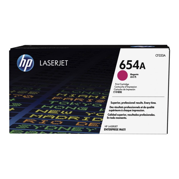 HP 654A - Magenta - Original - LaserJet - Tonerpatrone (CF333A) - für Color LaserJet Enterprise M651dn, M651n, M651xh; Color LaserJet Managed M651dnm, M651xhm