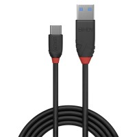 Lindy Black Line - USB-Kabel - USB-C (M) bis USB Typ A (M) - USB 3.1 Gen 2 - 1.5 m - rund - Schwarz