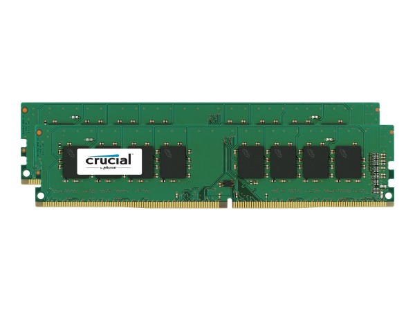 Crucial - DDR4 - kit - 32 GB: 2 x 16 GB - DIMM 288-PIN - 2400 MHz / PC4-19200 - CL17 - 1.2 V - ungepuffert - non-ECC