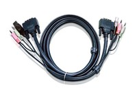 ATEN 2L-7D05U - Video- / USB- / Audio-Kabel - USB, mini-phone stereo 3.5 mm, DVI-D (M) zu mini-phone stereo 3.5 mm, USB Typ B, DVI-D (M) - 5 m