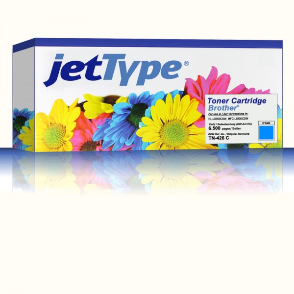jetType Toner kompatibel zu Brother TN-426C Cyan 6.500 Seiten