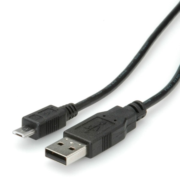 Roline - USB-Kabel - Micro-USB Typ B (M) zu USB (M) - USB 2.0 - 1.8 m - Schwarz