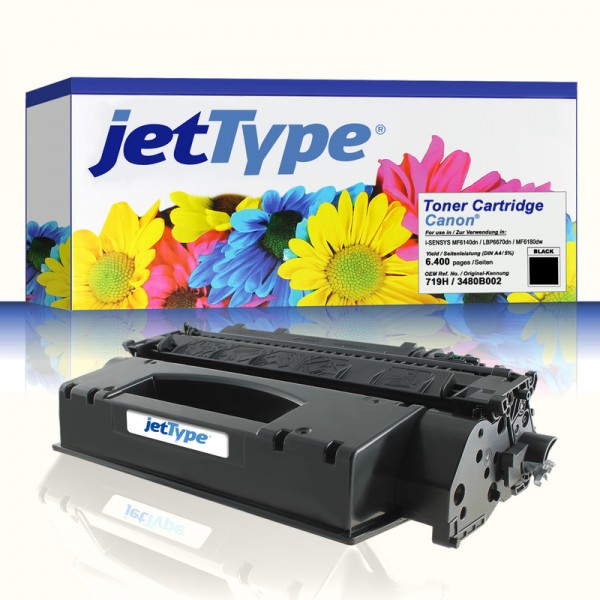 jetType Toner kompatibel zu Canon 3480B002 719H Schwarz 6.000 Seiten 1 Stück