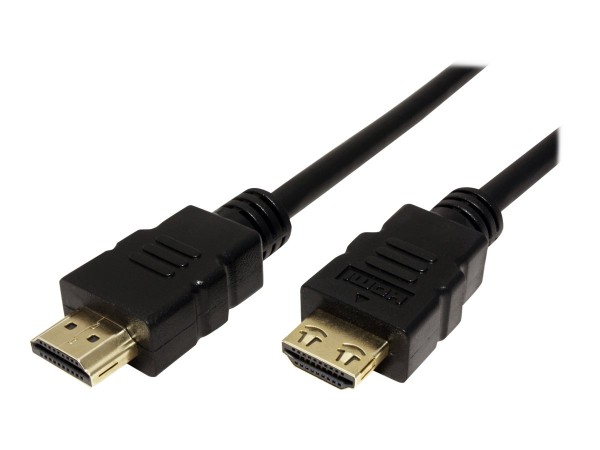 VALUE - HDMI-Kabel mit Ethernet - HDMI männlich zu HDMI männlich - 1 m - Doppelisolierung - Schwarz - 4K Unterstützung
